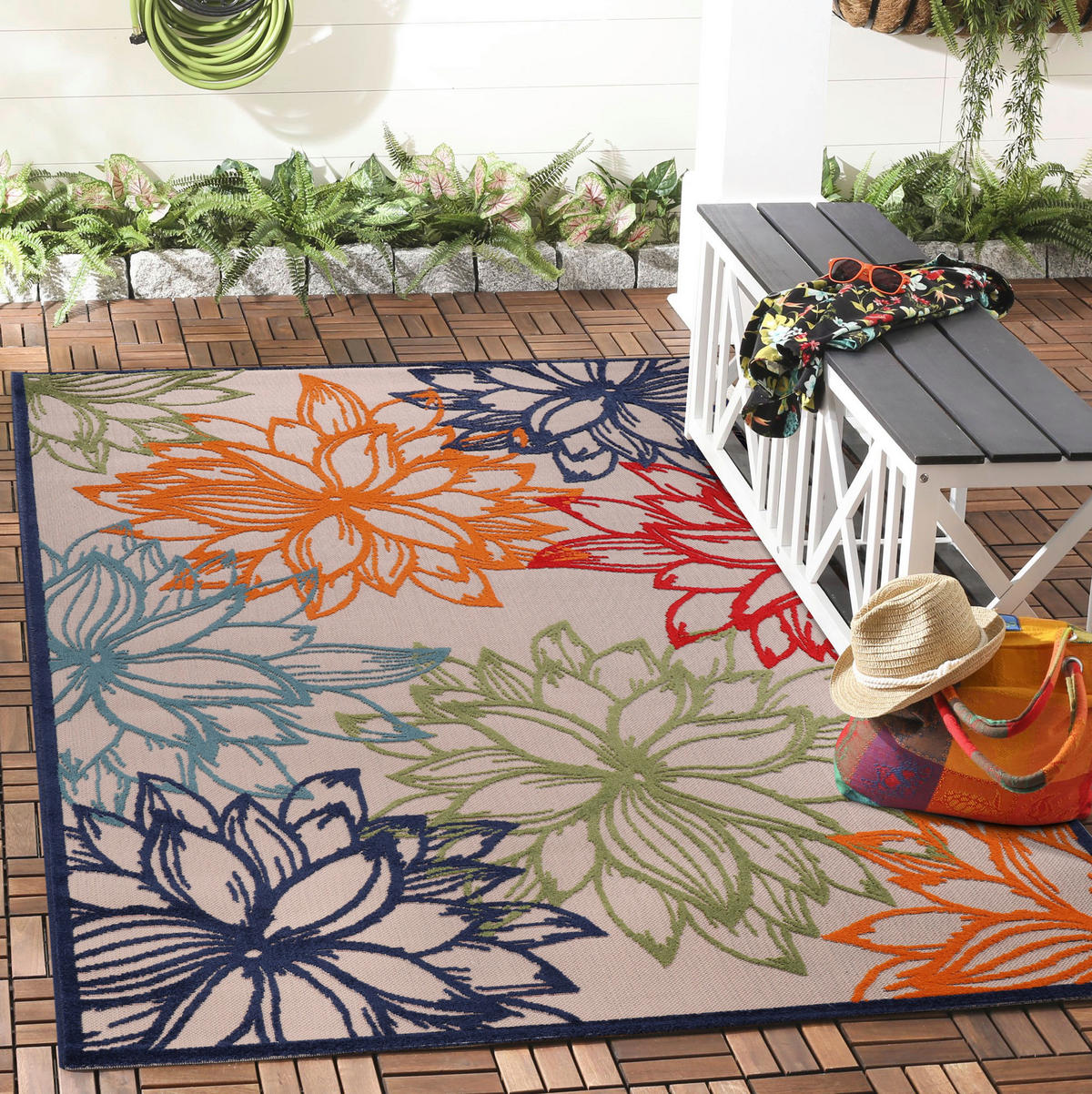 Sanat Outdoorteppich FLORAL bunt B/L: ca. 160x230 cm FLORAL - bunt (160,00/230,00cm) - Sanat