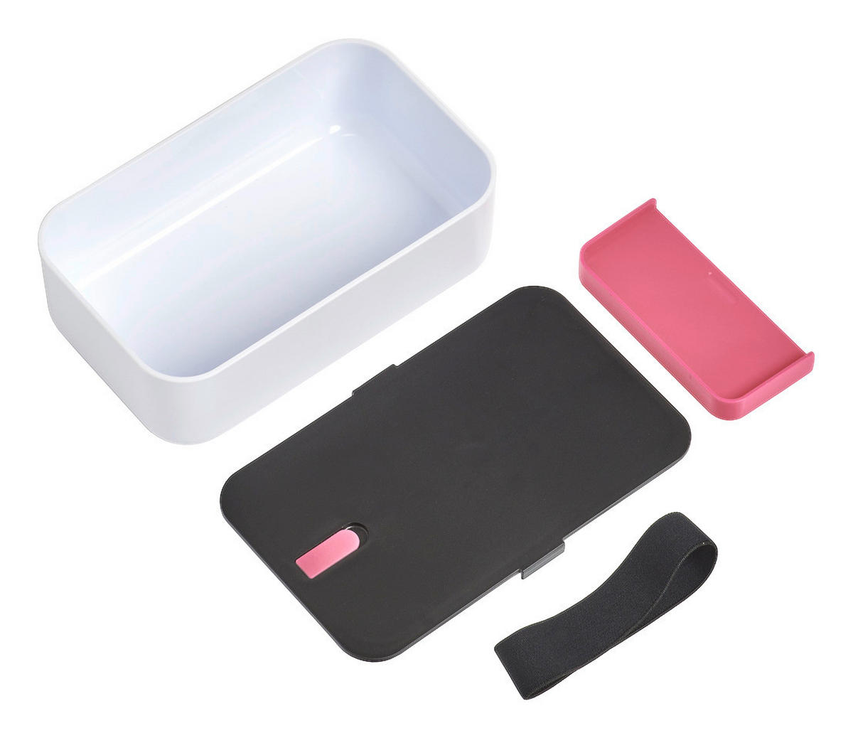 Zeller Lunch-Box weiß Lunch-Box - pink/weiß (19,00/12,00/6,50cm) - Zeller