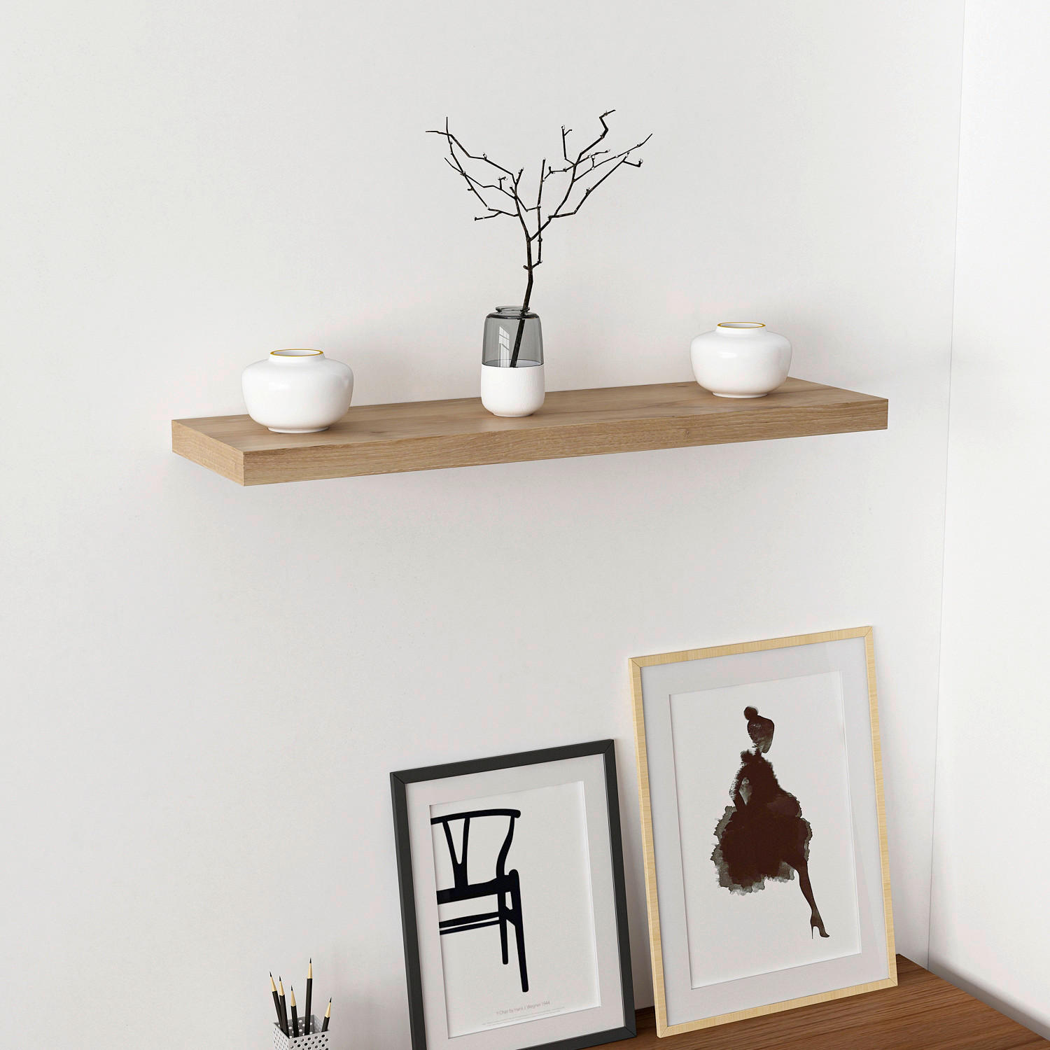 Wandboard Shelvy 80 Eiche Viking Nachbildung B/H/T: ca. 80x4x24 cm Shelvy 80 - (80,00/4,00/24,00cm)