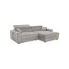 Ecksofa hellgrau Flachgewebe B/H/T: ca. 277x109x187 cm Slider_Ecksofa - Eiche/hellgrau (277,00/109,00/187,00cm)