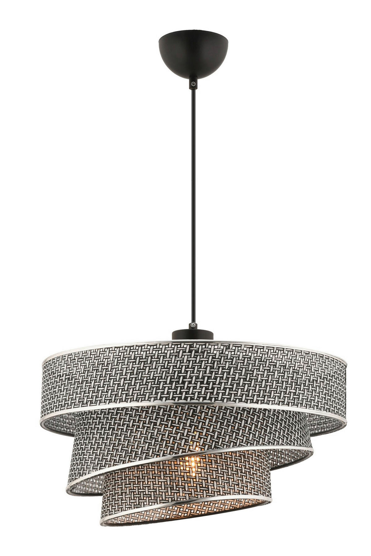 Opviq Pendelleuchte grau Baumwolle Metall B/H/L: ca. 40x72x40 cm E27 1 Brennstellen Couper Hazeran - grau (40,00/40,00/72,00cm) - Opviq