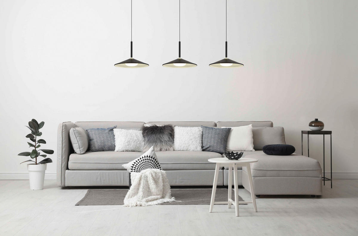 GLOBO Pendelleuchte LAMPONE - mattschwarz (95,00/25,00/180,00cm) - GLOBO