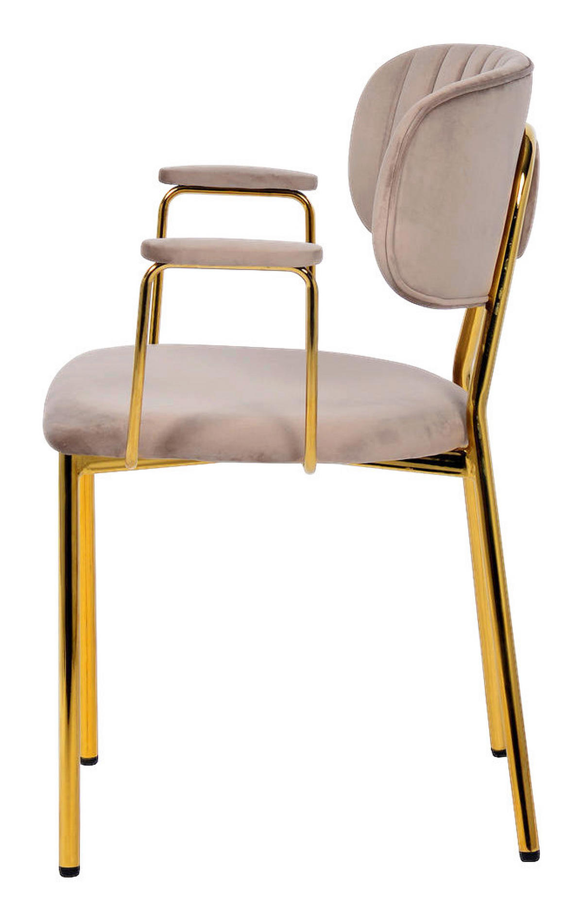 Stuhl Kian 200 2er-Set taupe Microfaser B/H/T: ca. 63x80x51 cm Kian 200 2er-Set - gold/taupe (63,00/80,00/51,00cm) - 360 Living