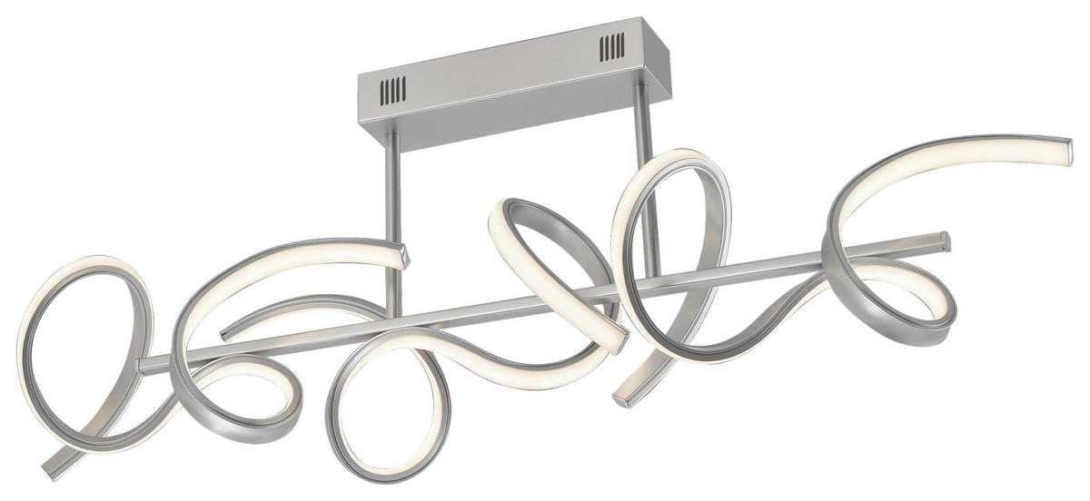 Just Light Deckenleuchte 19032-21 silber Alu B/H/L: ca. 21x30x82 cm LED-Deckenleuchte_Curls - silber (82,00/21,00/30,00cm) - Just Light
