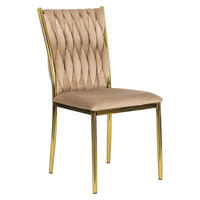 Stuhl DAN beige Velourstoff B/H/T: ca. 48x94x58 cm DAN - beige (48,00/94,00/58,00cm) - WIPMEB