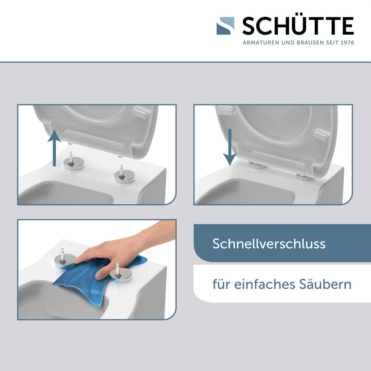 Duroplast WC-Sitz ANTHRAZIT anthrazit Duroplast B/H/T: ca. 37,5x5,5x45 cm ANTHRAZIT - anthrazit (37,50/5,50/45,00cm) - SCHÜTTE