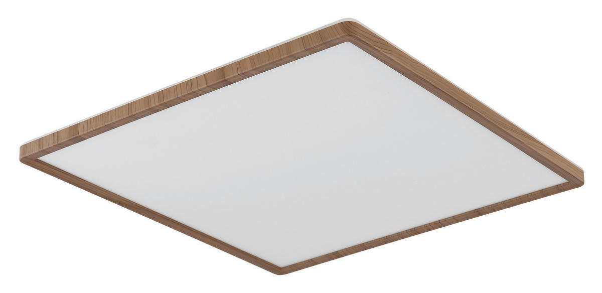 GLOBO LED-Deckenleuchte Opal braun Kunststoff B/H/T: ca. 42x2,5x42 cm SAPANA - braun/Opal (42,00/2,50/42,00cm) - GLOBO