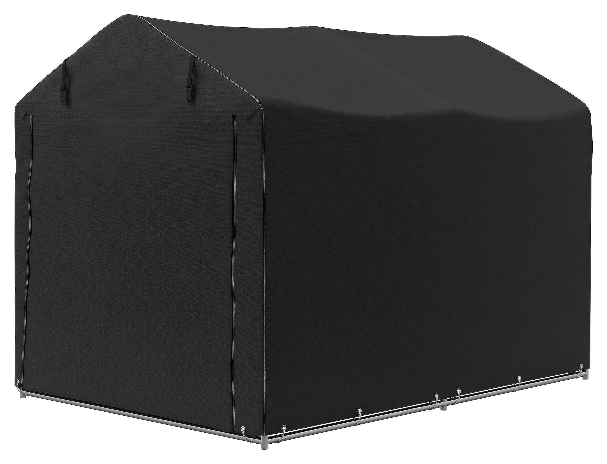 Outsunny Gerätezelt schwarz Polyethylen B/H/L: ca. 157x165x220 cm Gerätezelt - schwarz (220,00/157,00/165,00cm) - Outsunny