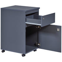 Rollcontainer FILE GUARD anthrazit beschichtet Nachbildung Holz B/H/L: ca. 51,3x76,9x44 cm FILE GUARD - anthrazit (44,00/51,30/76,90cm) - Inter Link