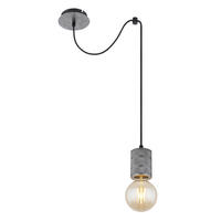 GLOBO Pendelleuchte silber Metall H/D: ca. 160x12 cm E27 1 Brennstellen FREDDY - silber (12,00/160,00cm) - GLOBO