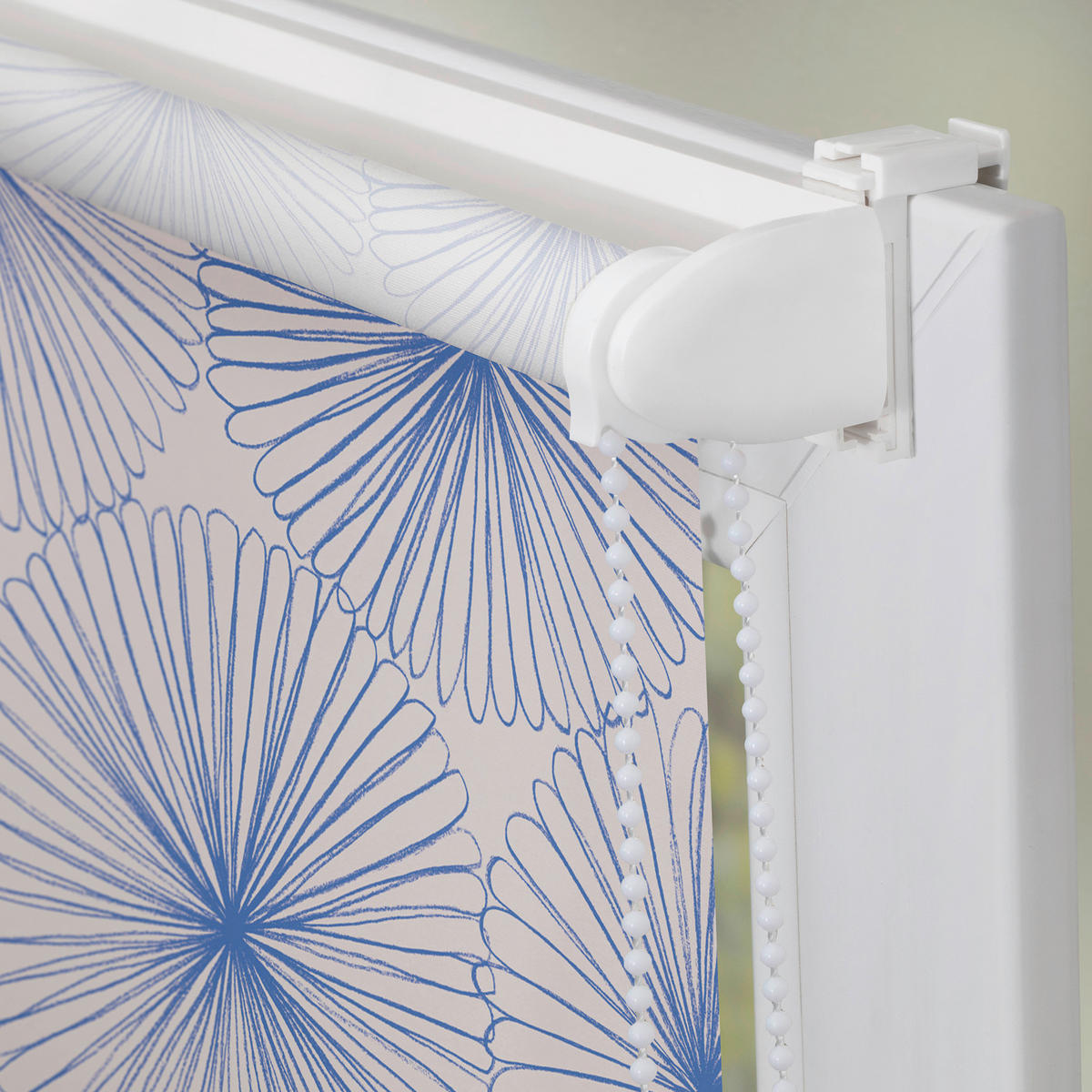 LICHTBLICK Rollo Flower Wheel blau B/L: ca. 80x150 cm Flower Wheel - blau (80,00/150,00cm) - LICHTBLICK