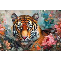 Keilrahmenbild Tiger B/H: ca. 90x60 cm Keilrahmenbild 60x90 cm - (90,00/60,00cm)