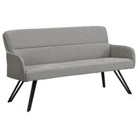Sitzbank TINO schwarz grau Metall Microfaser B/H/T: ca. 160x94x67 cm TINO - schwarz/grau (160,00/94,00/67,00cm) - byLIVING