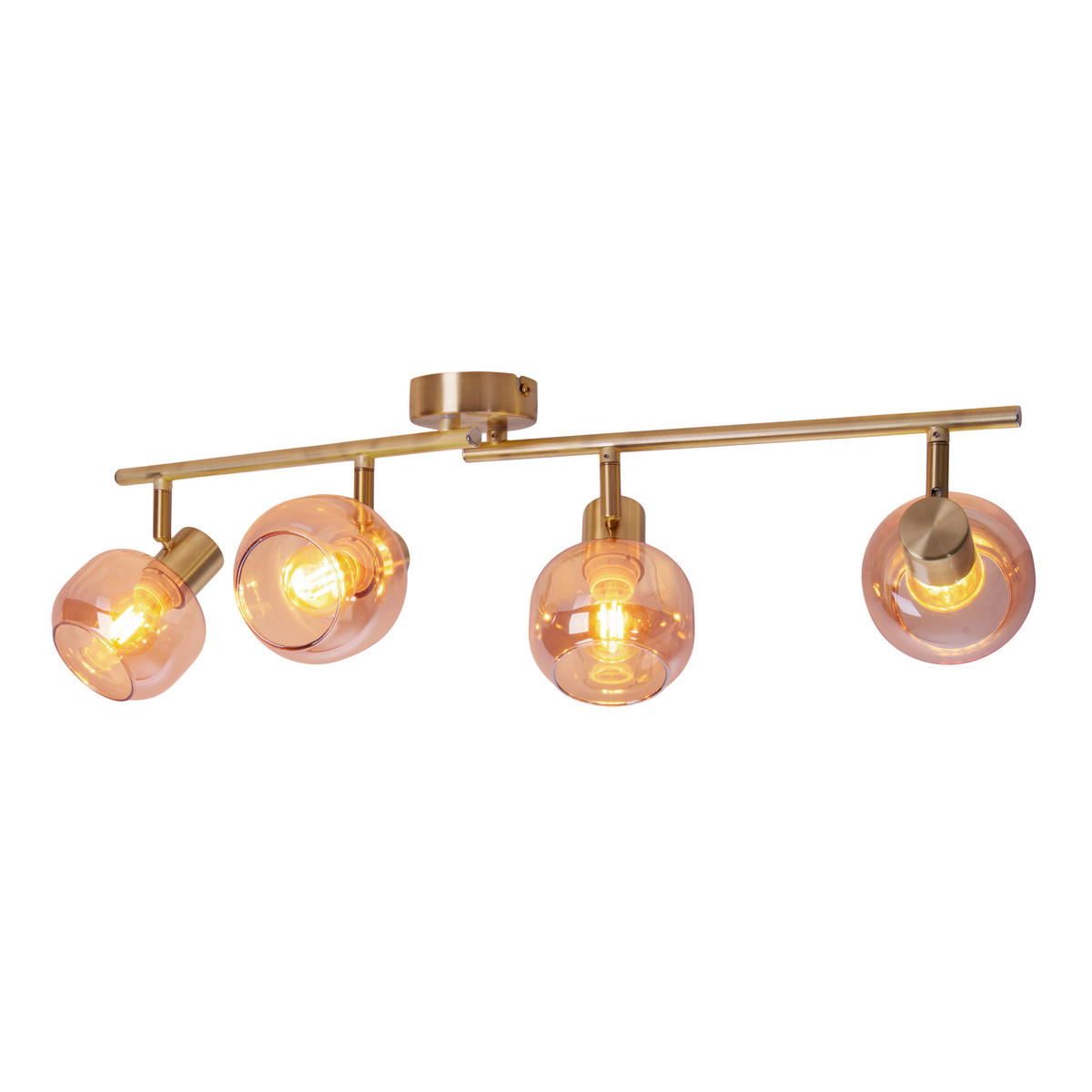 Näve Leuchten Spot gold Glas Metall B/H/T: ca. 80x20x10 cm E14 4 Brennstellen LIBBY - gold (80,00/20,00/10,00cm) - Näve Leuchten