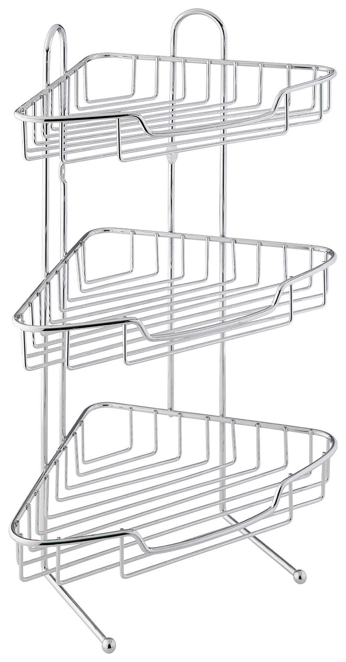 Eckregal Chrom Chrom B/H/L: ca. 20x42,5x20 cm Escala - Chrom (20,00/20,00/42,50cm) - Axentia
