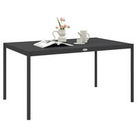 Outsunny Gartentisch dunkelgrau Aluminium B/H/L: ca. 90x74x145 cm Gartentisch - dunkelgrau (145,00/90,00/74,00cm) - Outsunny