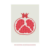 Komar Poster Cultivated Pomegranate Spruch B/L: ca. 50x70 cm Cultivated Pomegranate - (50,00/70,00cm) - Komar