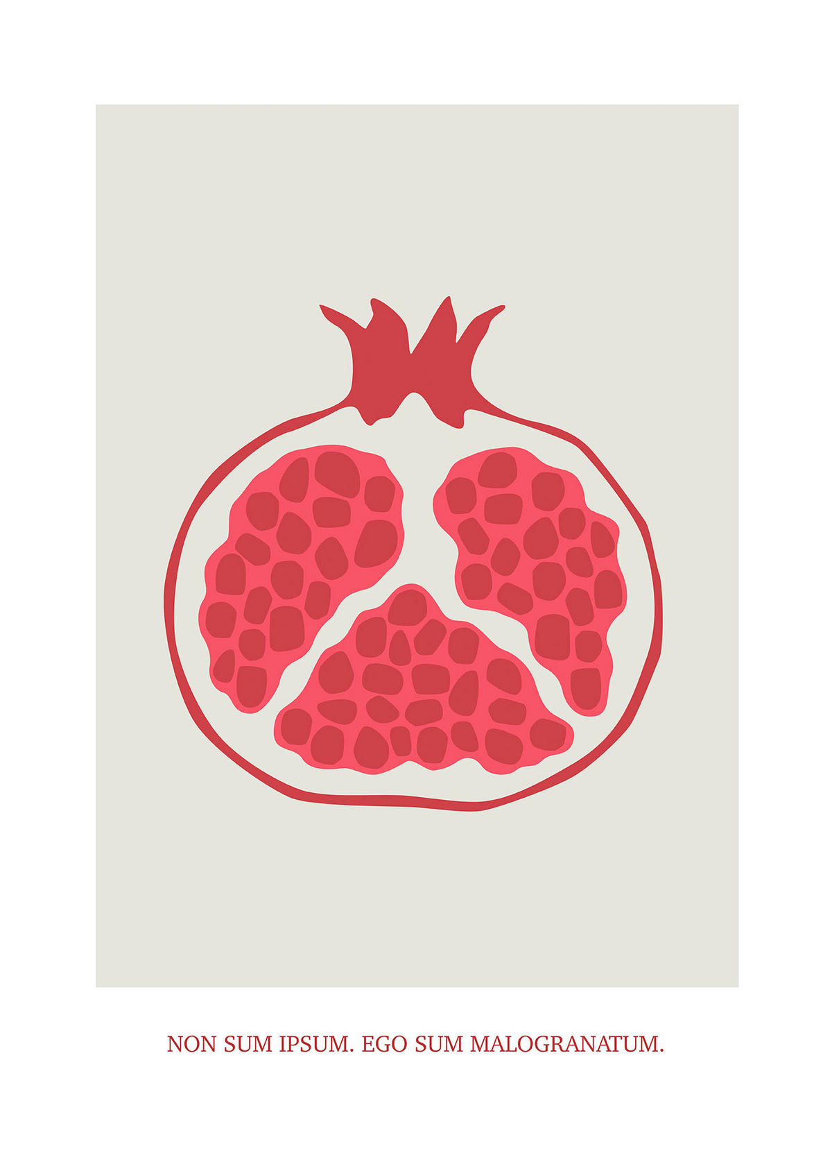 Komar Poster Cultivated Pomegranate Spruch B/L: ca. 50x70 cm Cultivated Pomegranate - (50,00/70,00cm) - Komar