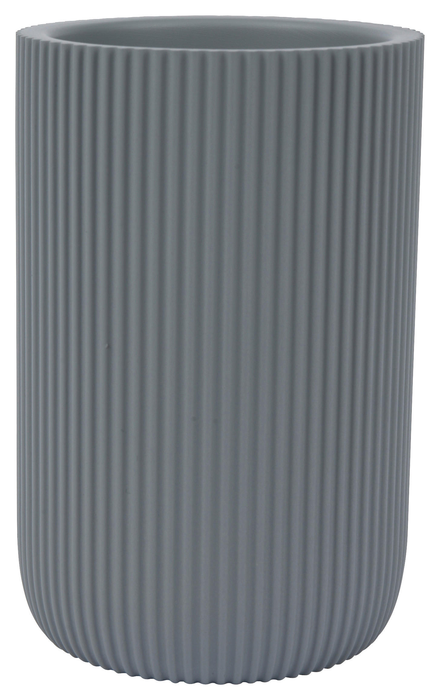 Zahnputzbecher grau Polyresin B/H: ca. 7,5x11,7 cm Zahnputzbecher_Samos grau - grau (7,50/11,70cm)