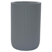 Zahnputzbecher grau Polyresin B/H: ca. 7,5x11,7 cm Zahnputzbecher_Samos grau - grau (7,50/11,70cm)