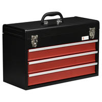 B/H/L: ca. 22x51x32 cm Werkzeugkiste - rot/schwarz (32,00/22,00/51,00cm) - DURHAND