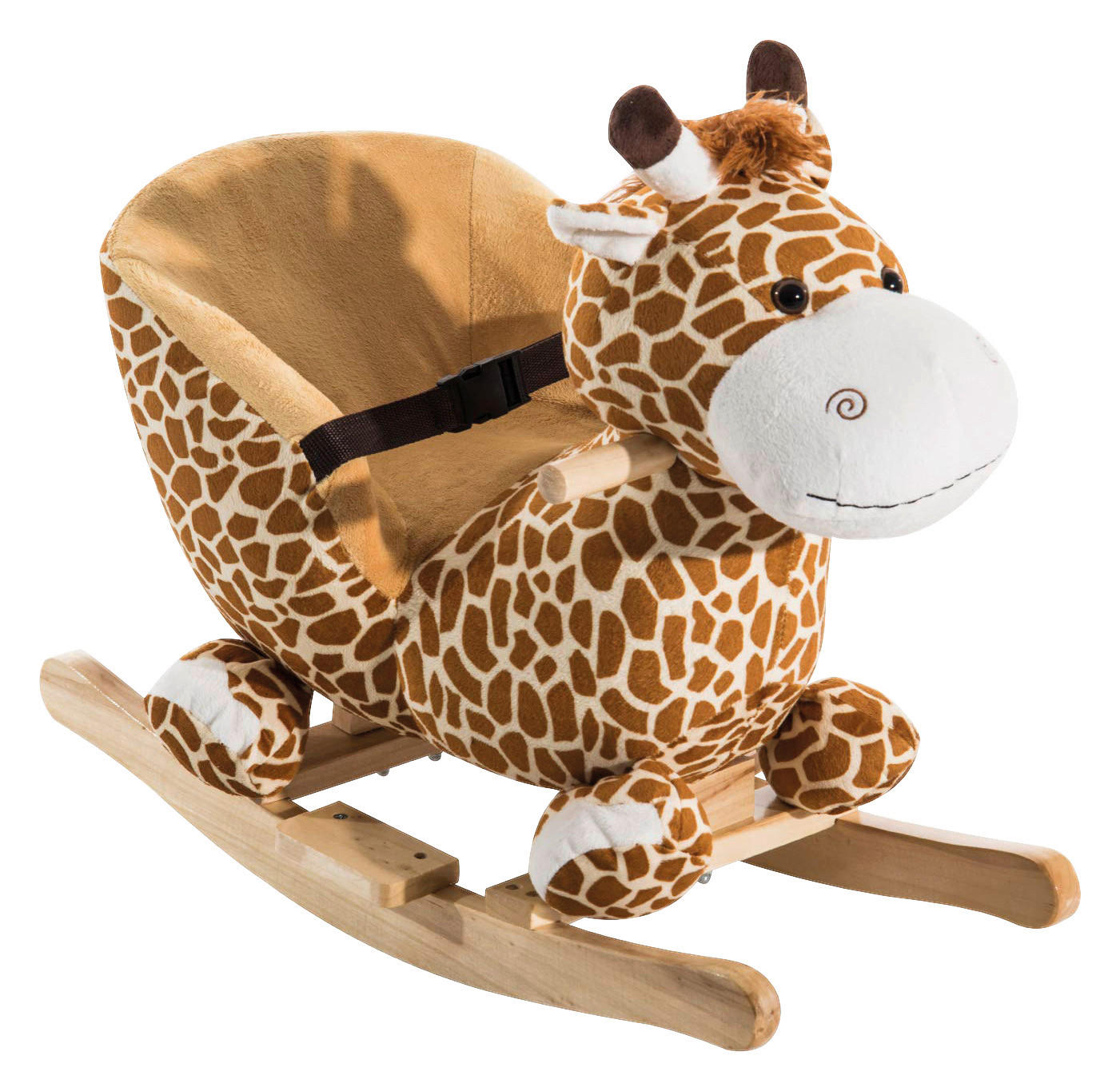 HOMCOM Kinder Schaukelwippe Giraffe B/H/L: ca. 33x45x60 cm Giraffe - braun/gelb (60,00/33,00/45,00cm) - HOMCOM