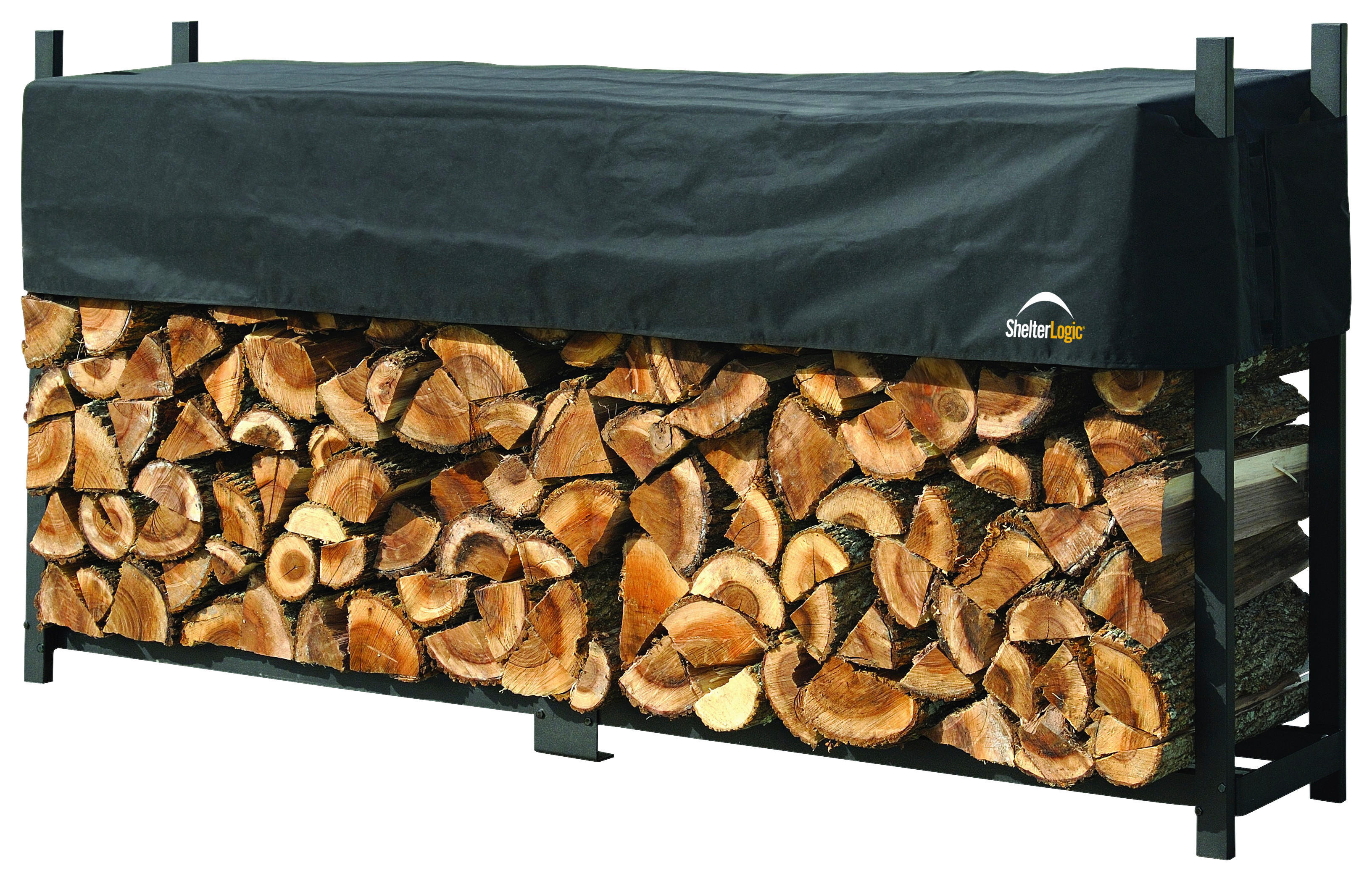 ShelterLogic Kaminholzregal schwarz B/H/T: ca. 240x119x36 cm Kaminholzregal - schwarz (240,00/119,00/36,00cm) - ShelterLogic