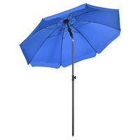 Outsunny Sonnenschirm blau Polyester B/H/L: ca. 180x209x180 cm Sonnenschirm - blau (180,00/180,00/209,00cm) - Outsunny