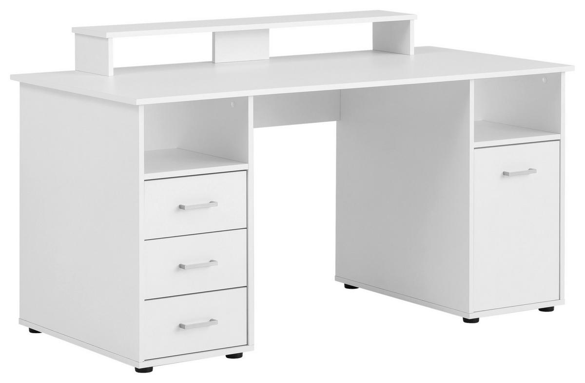 Schreibtisch Niels perlweiß Optik B/H/T: ca. 150x86,7x70 cm Niels - (150,00/86,70/70,00cm) - Möbelpartner