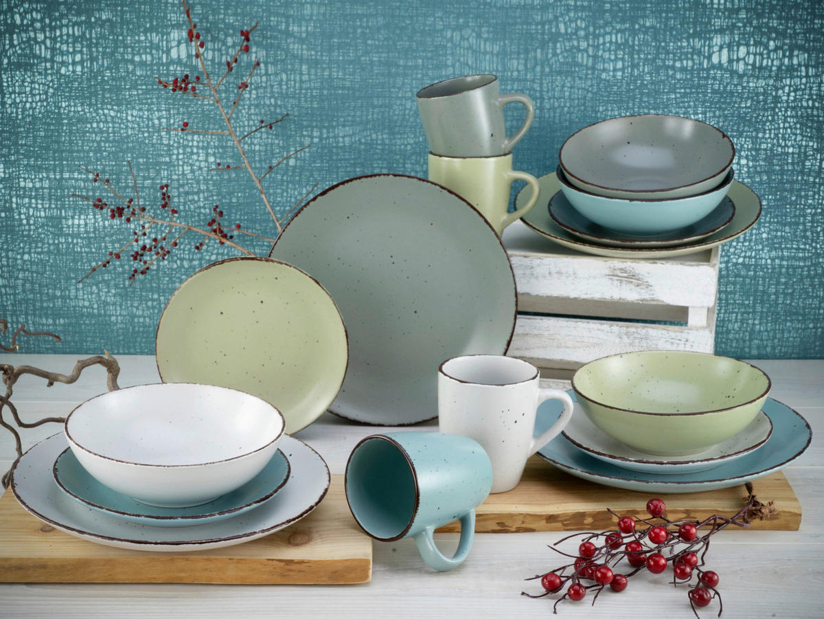 CreaTable Kombiservice Fashion multicolor Keramik 16 tlg. Fashion - multicolor - CreaTable