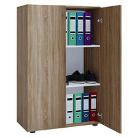 Büroschrank Lona XL Eiche Sonoma Nachbildung weiß B/H/T: ca. 70x110x39 cm Lona XL - Eiche/weiß (70,00/110,00/39,00cm) - VCM Möbel
