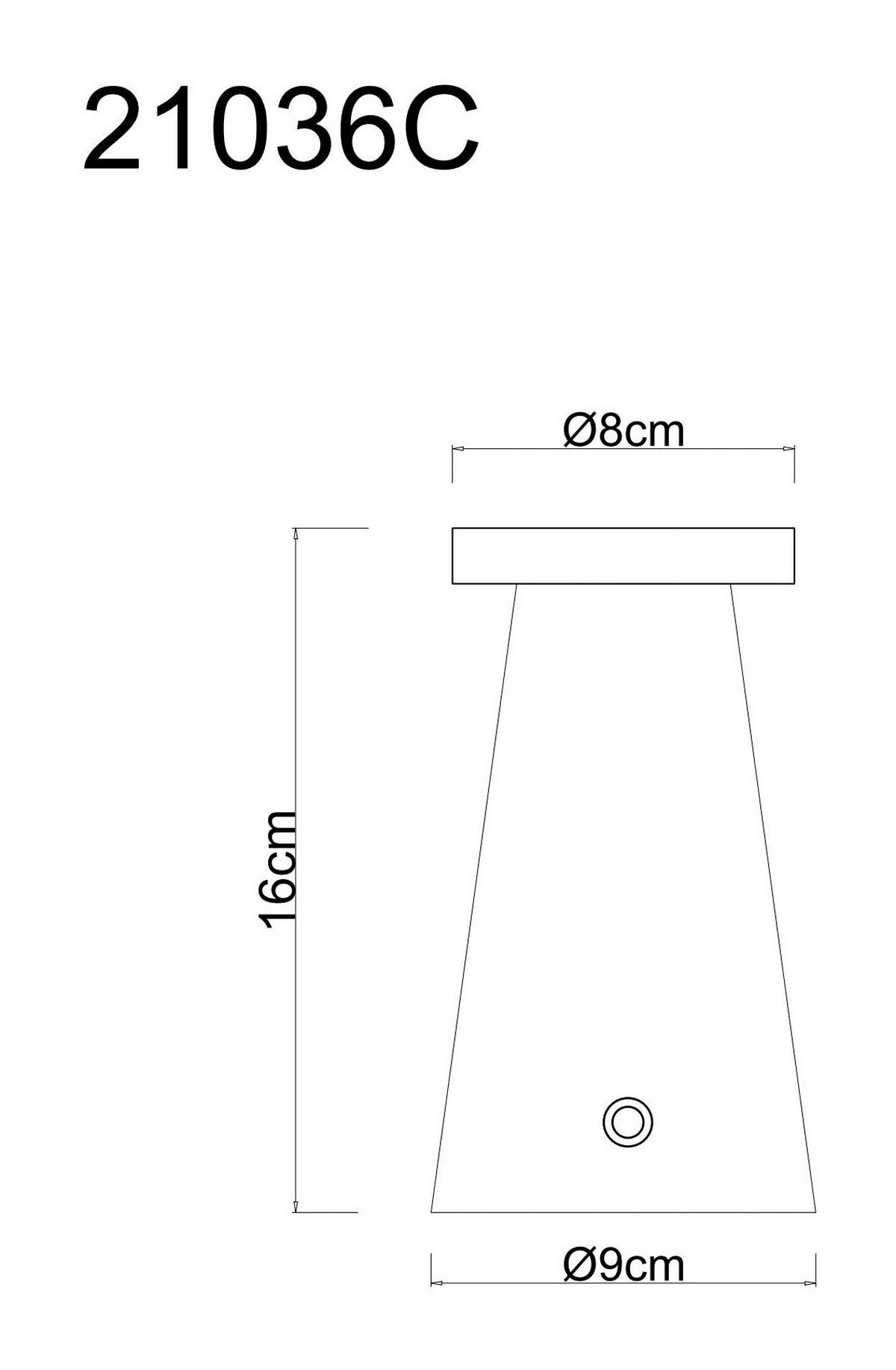 GLOBO Tischleuchte Tischleuchte-Adina - Cappuccino/grau (13,50/13,50/20,50cm) - GLOBO