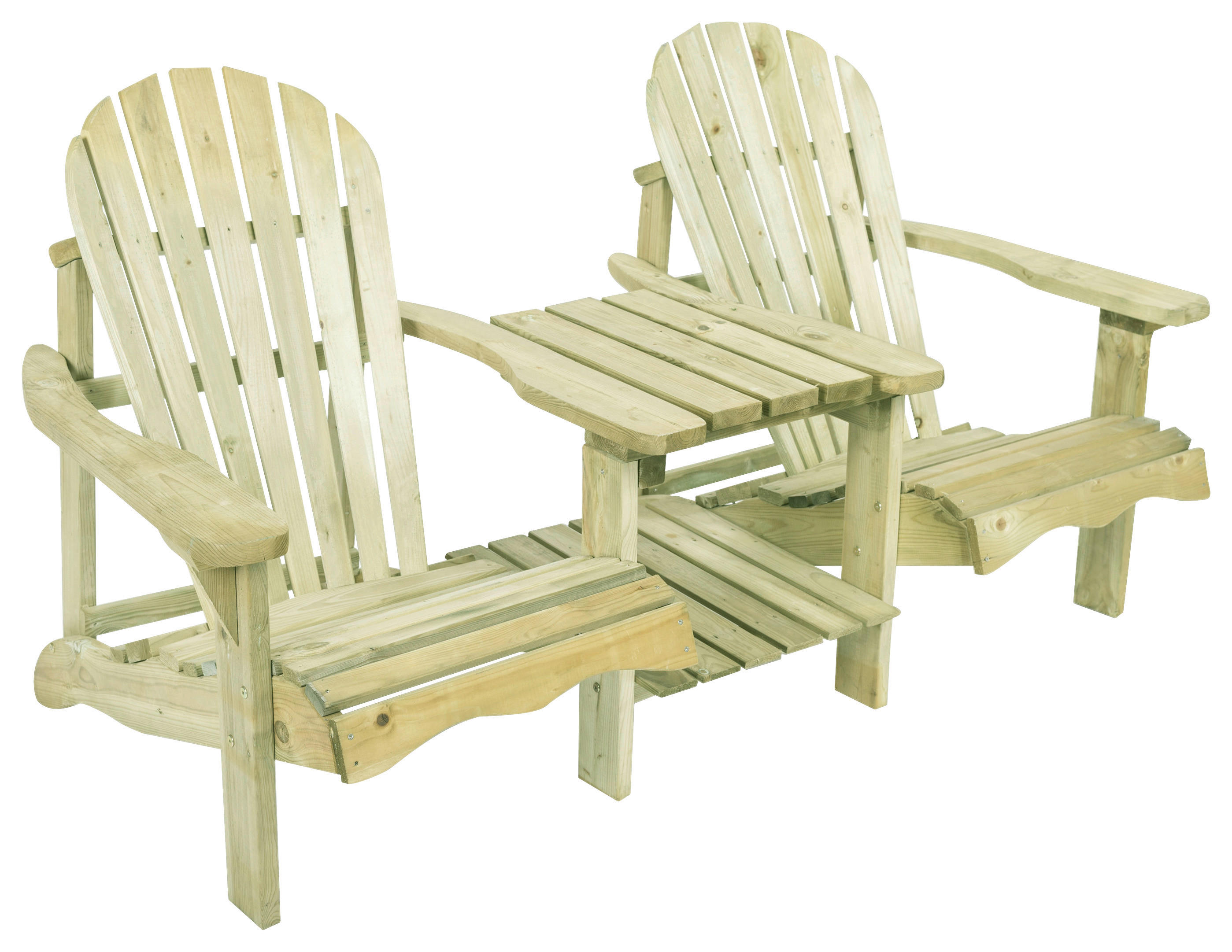 AXI Gartenstuhl 2erSet Valerie natur Holz B/H/T: ca. 173x92x90 cm Valerie - natur (173,00/92,00/90,00cm) - AXI