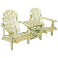 AXI Gartenstuhl 2erSet Valerie natur Holz B/H/T: ca. 173x92x90 cm Valerie - natur (173,00/92,00/90,00cm) - AXI