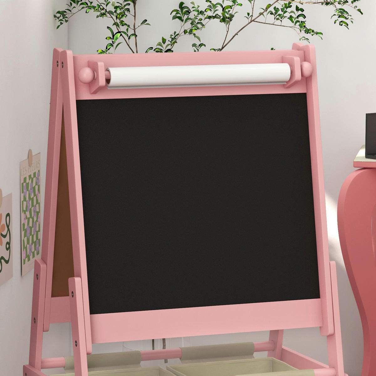 AIYAPLAY Kindertafel B/H/L: ca. 46,5x93x54 cm Kindertafel - rosa (54,00/46,50/93,00cm) - AIYAPLAY