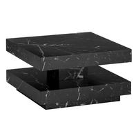Couchtisch schwarz Marmor Optik B/H/T: ca. 60x34x60 cm Couchtisch - schwarz (60,00/34,00/60,00cm) - Wohnling