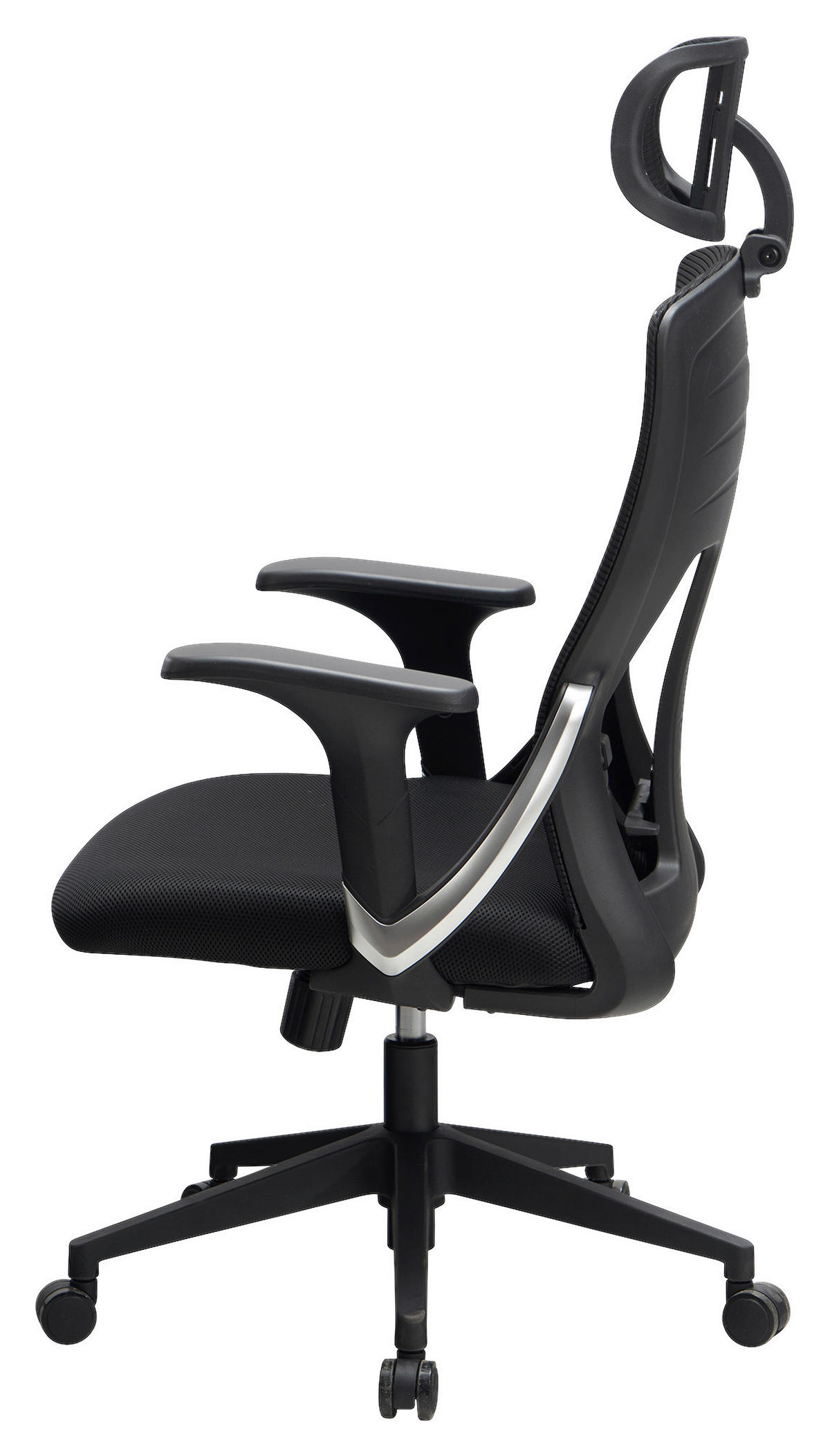 Drehstuhl schwarz Bürostuhl - schwarz (65,00/123,00/65,00cm) - Amstyle