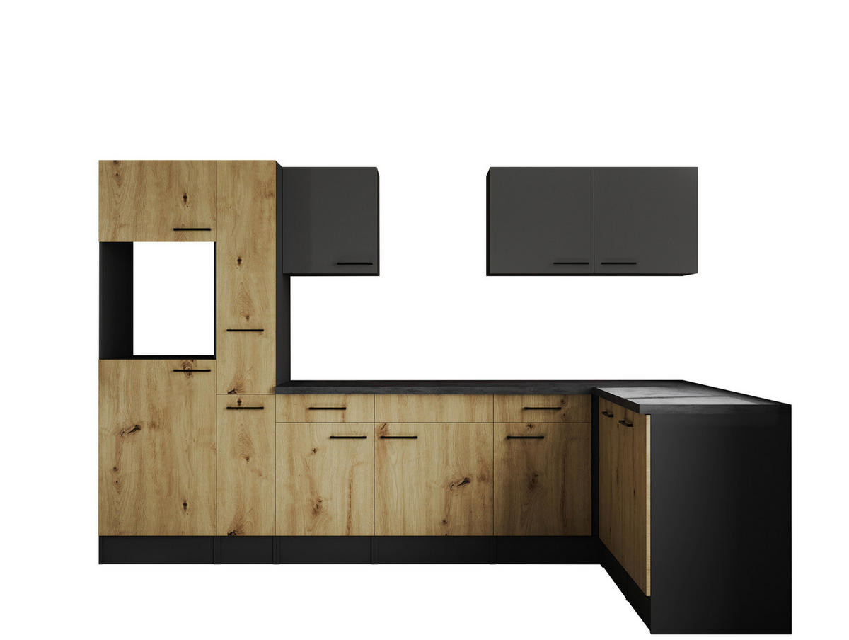 Winkelküche Oliver B/H/T: ca. 310x205x172 cm Oliver - granit/grau (310,00/205,00/172,00cm) - Respekta