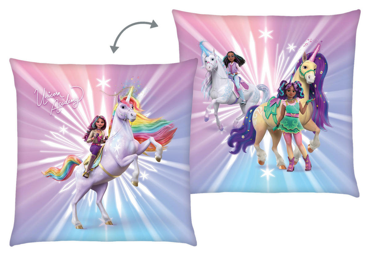Dekokissen Dekokissen_Unicorn_Academy 40x40 - pink (40,00/40,00cm) - Unicorn Academy
