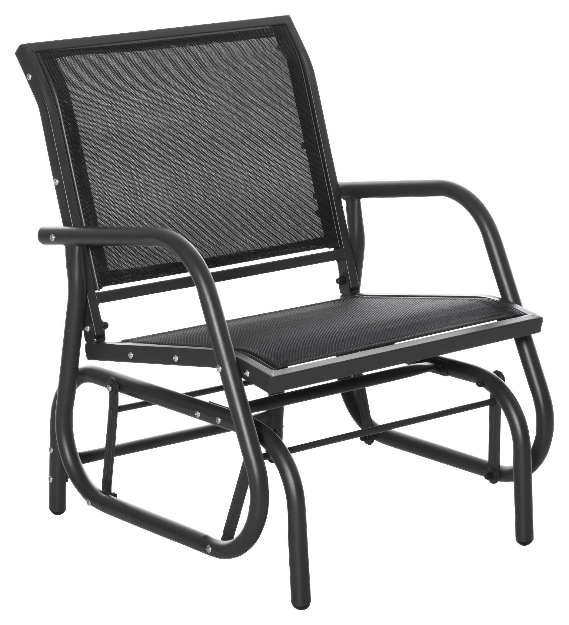 Outsunny Gartenstuhl grau Metall B/H/T: ca. 75x85x66 cm Gartenstuhl - grau (75,00/85,00/66,00cm) - Outsunny