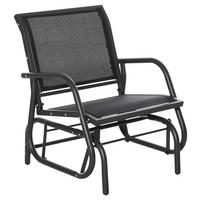 Outsunny Gartenstuhl grau Metall B/H/T: ca. 75x85x66 cm Gartenstuhl - grau (75,00/85,00/66,00cm) - Outsunny