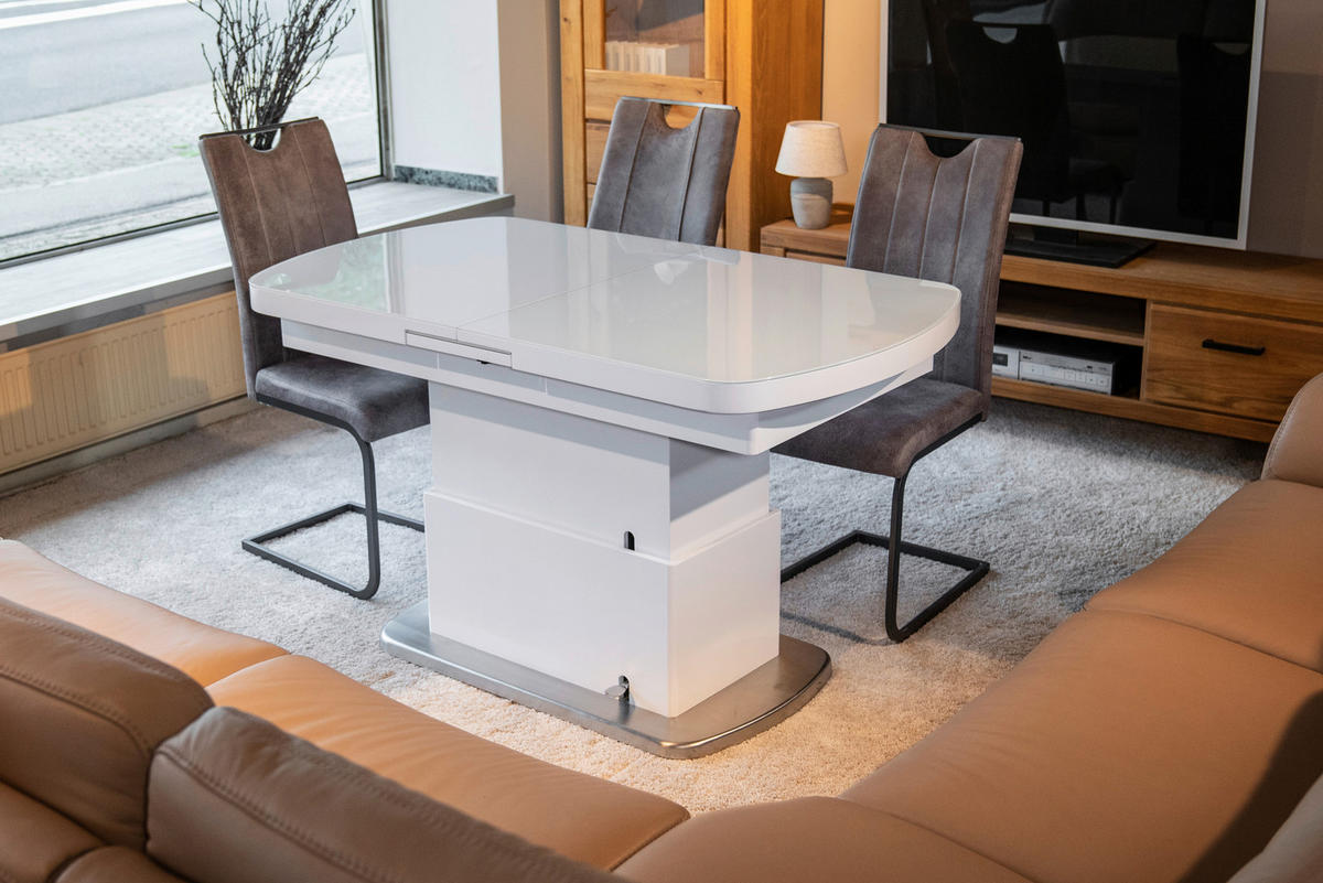Couchtisch Levi weiß Hochglanz lackiert B/H/T: ca. 135x50x75 cm Levi - weiß (135,00/50,00/75,00cm)