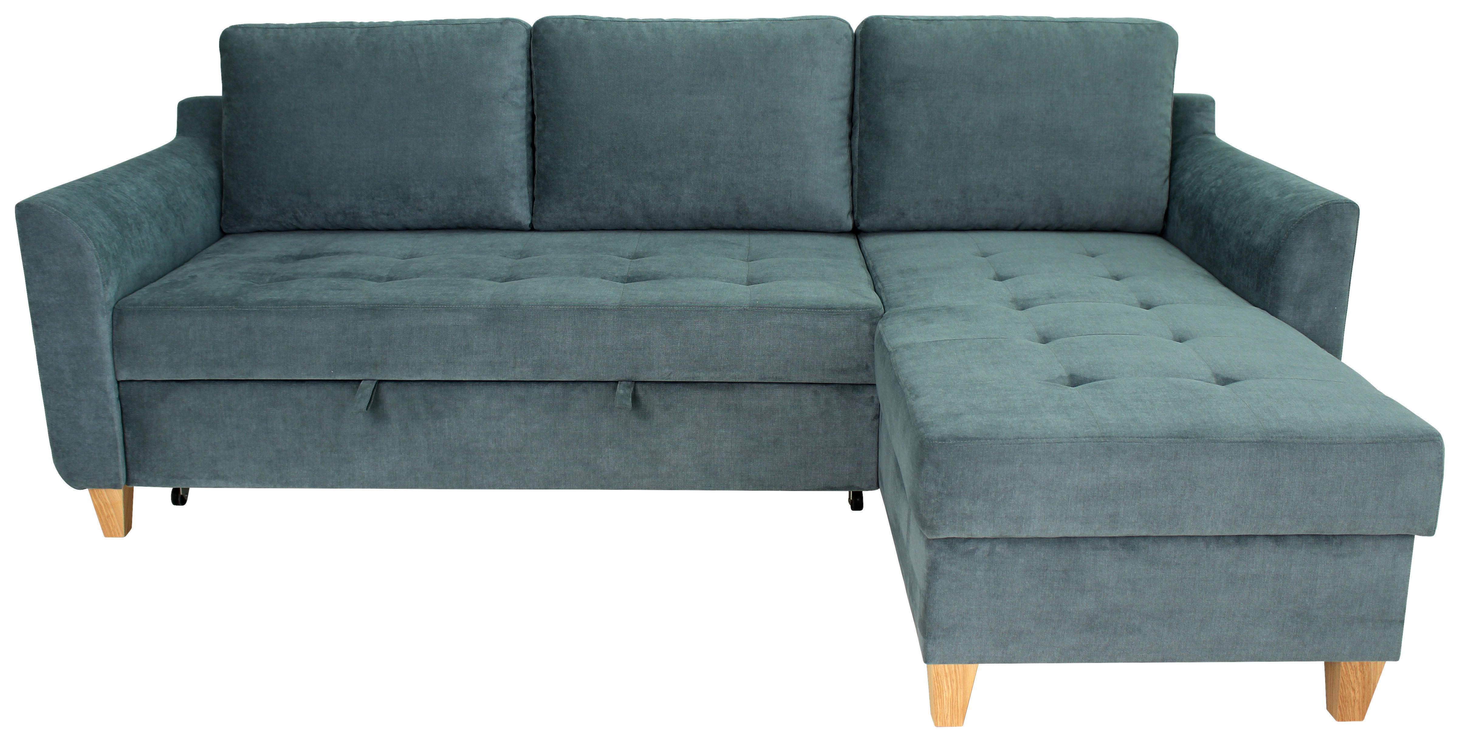 Funktionsecke Liv azur Microfaser B/H/T: ca. 231x86x150 cm Liv - Eiche/azur (231,00/86,00/150,00cm)