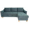 Ecksofa Liv azur Microfaser B/H/T: ca. 231x86x150 cm Liv - Eiche/azur (231,00/86,00/150,00cm)