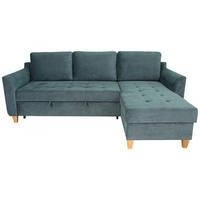 Funktionsecke Liv azur Microfaser B/H/T: ca. 231x86x150 cm Liv - Eiche/azur (231,00/86,00/150,00cm)