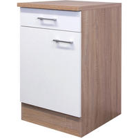 Unterschrank SAMOA weiß Eiche Nachbildung B/H/T: ca. 50x85x60 cm SAMOA - Eiche/weiß (50,00/85,00/60,00cm) - Flex-Well