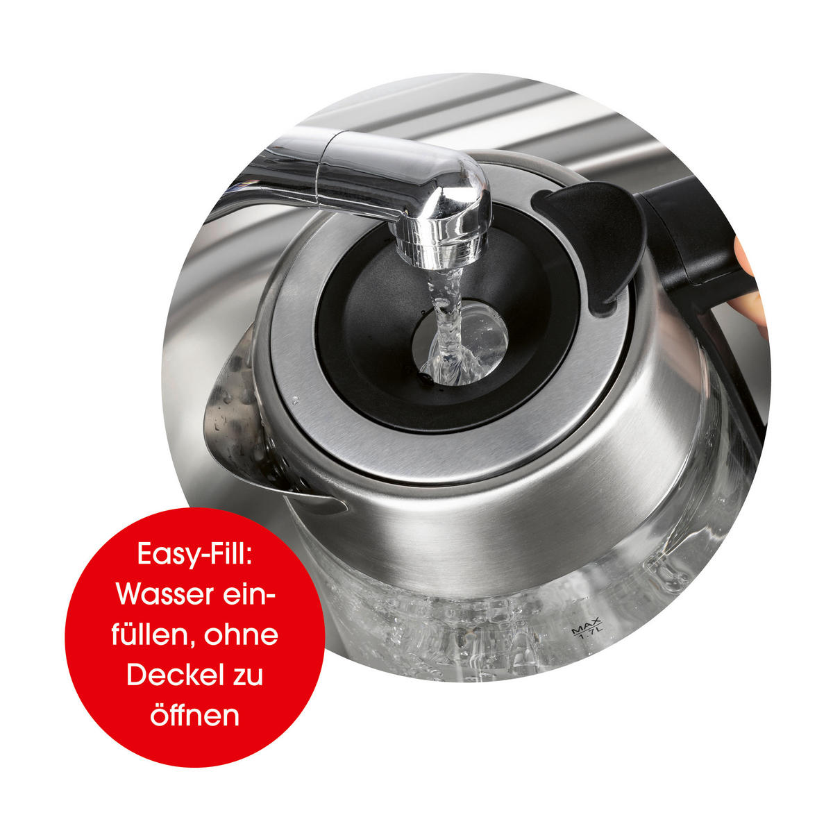 GOURMETmaxx Wasserkocher LED-Wasserkocher_Glas - schwarz (21,10/18,10/25,10cm) - GOURMETmaxx