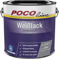 POCOline Weißlack weiß seidenmatt ca. 2,5 l Weißlack 2,5l - weiß (2,50l) - POCOline
