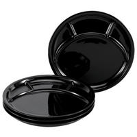 CreaTable Grill-/Fondueteller-Set UNIVERSAL schwarz Porzellan UNIVERSAL - schwarz - CreaTable