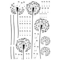Dekosticker Pusteblumen schwarz B/L: ca. 50x70 cm 2 tlg. Dekosticker Flight Of Dandelions - schwarz (50,00/70,00cm)